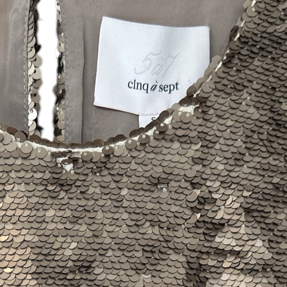 Cinq a sept Dylan Sleeveless Asymmetrical Sequins Top - Picture 12 of 13